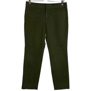 Banana Republic Dark Olive Green Sloan Pant Mid Rise Career Trousers 2 Petite 2P